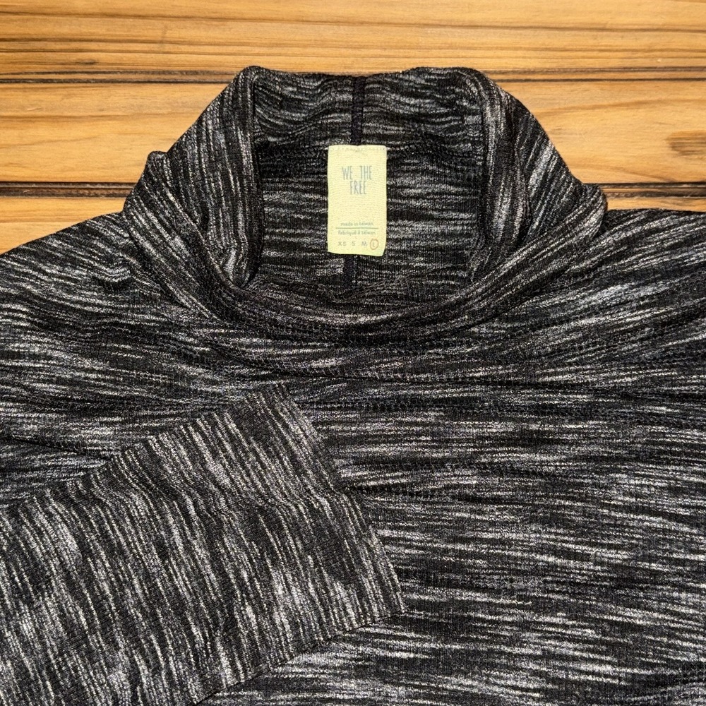 Free People Stonecold Slim Top Dress Womens Size Large Black Split NEW $78 - Picture 8 of 9